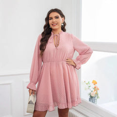 Plus Size Elegant Flared Maxi Dress