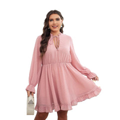 Plus Size Elegant Flared Maxi Dress