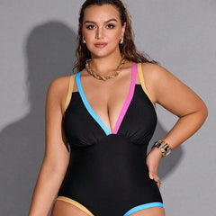 Plus Size Black One-Piece Swimsuit