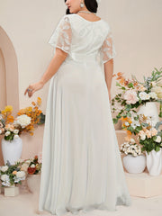 Plus Size Chiffon Wedding Gown