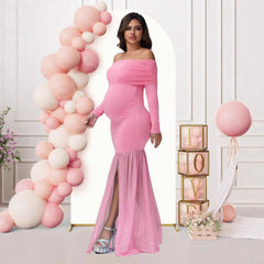 Plus Size Elegant Bodycon Maternity Dress
