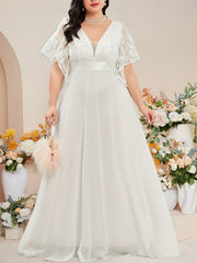 Plus Size Chiffon Wedding Gown