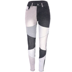 Plus Size High Waist Denim Splicing Skinny Pants