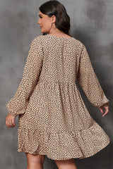 Plus Size Leopard Midi Dress