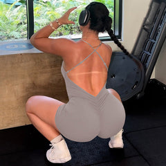 Plus Size Backless Strap Jumpsuit