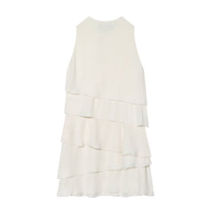 Plus Size Layered Decorative Short Dress