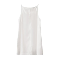 Plus Size Linen Square Neck Sleeveless Midi Dress