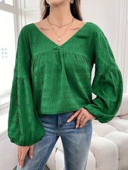Plus Size Long-Sleeve Solid Shirt