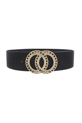 Plus Size Double Circle Rhinestone Belt
