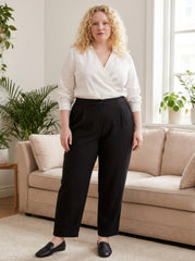 Plus Size High-Rise Straight Leg Pants