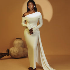 Plus Size Asymmetrical Wrap Sheath Dress