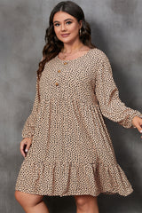 Plus Size Leopard Midi Dress