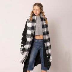 Plus Size Buffalo Plaid Scarf