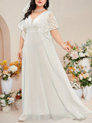 Plus Size Chiffon Wedding Gown