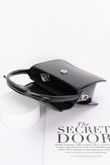Plus Size Enamel Top Handle Flap Bag