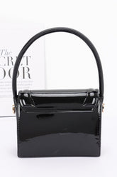 Plus Size Enamel Top Handle Flap Bag