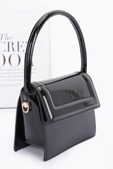 Plus Size Enamel Top Handle Flap Bag