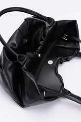 Plus Size Faux Leather Tote Bag