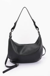 Plus Size Faux Leather Shoulder Bag