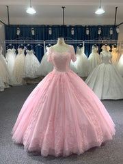 pink color wedding dress
