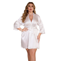 Plus Size Long Sleeve Robe