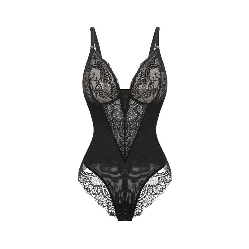 Plus Size Lace Shapewear Bodysuit