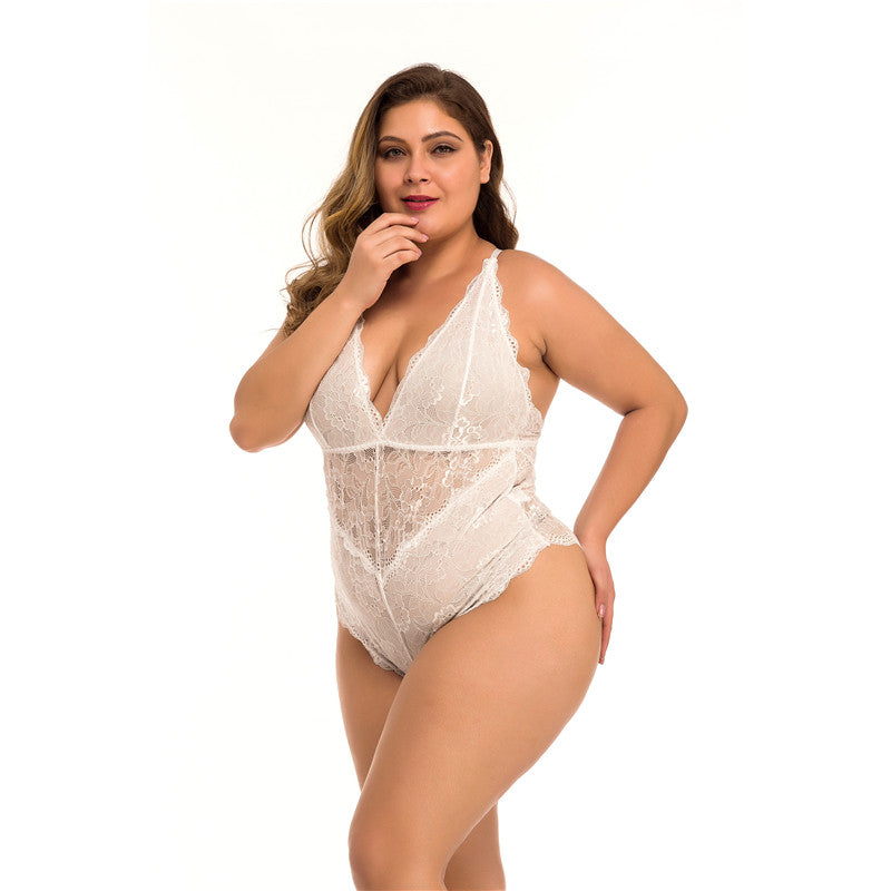 Plus Size Lace Mesh Sexy Lingerie