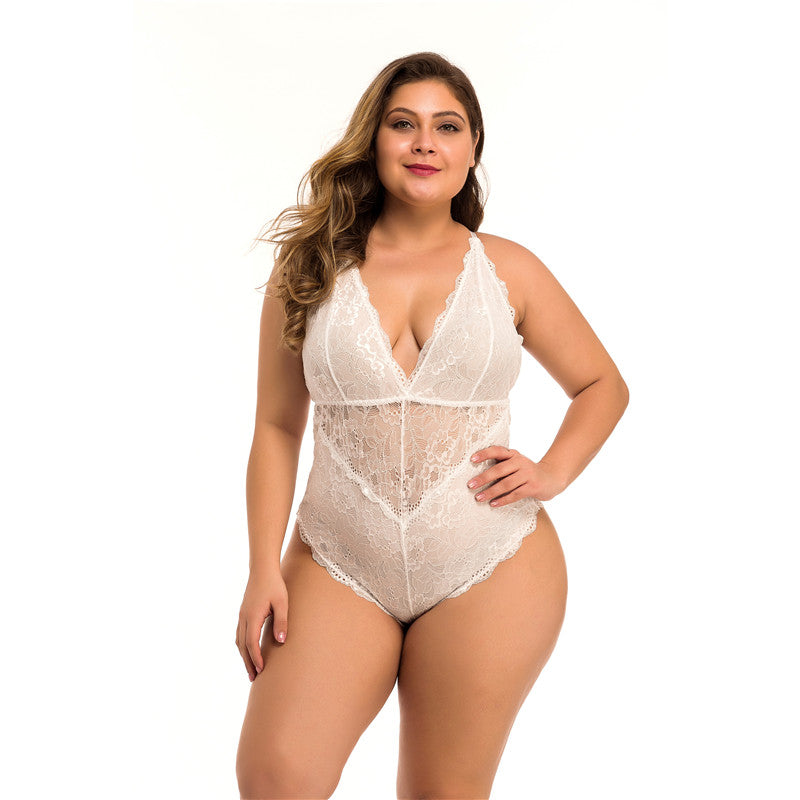 Plus Size Lace Mesh Sexy Lingerie