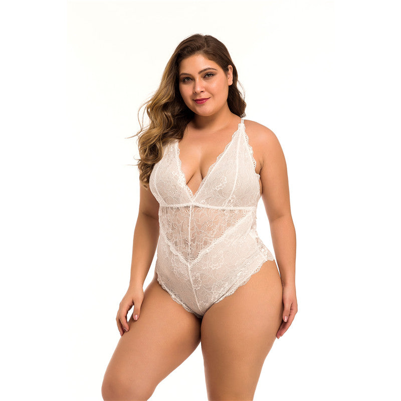 Plus Size Lace Mesh Sexy Lingerie