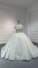 Plus Size Luxury Ball Gown with Heavy Beadings