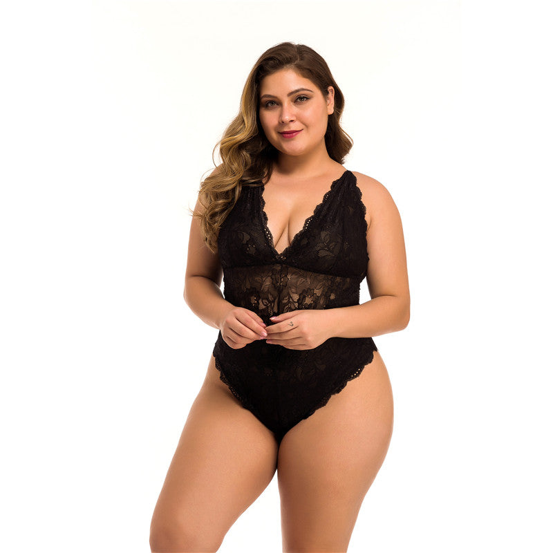 Plus Size Lace Mesh Sexy Lingerie