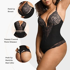 Plus Size Lace Shapewear Bodysuit