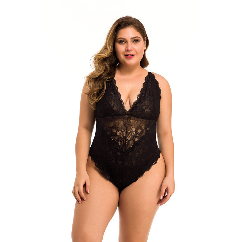 Plus Size Lace Mesh Sexy Lingerie