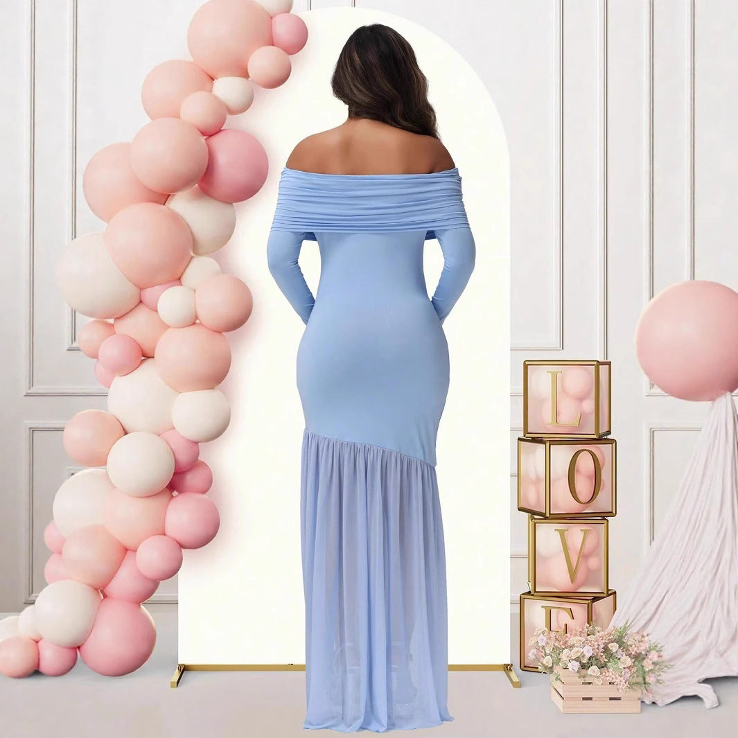 Plus Size Elegant Bodycon Maternity Dress