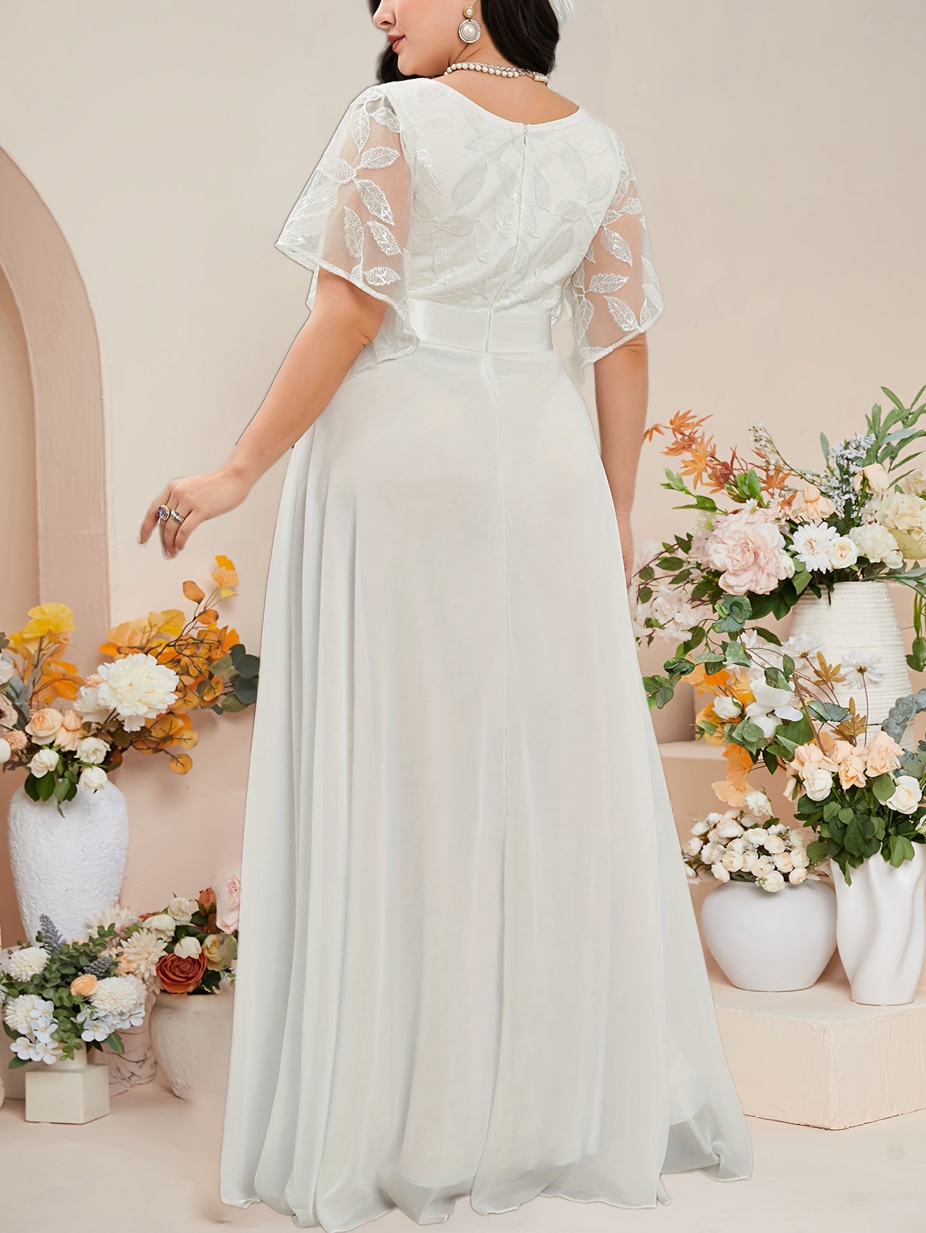 Plus Size Chiffon Wedding Gown