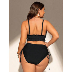 Plus Size Backless One-Piece Swimsuit