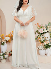 Plus Size Chiffon Wedding Gown