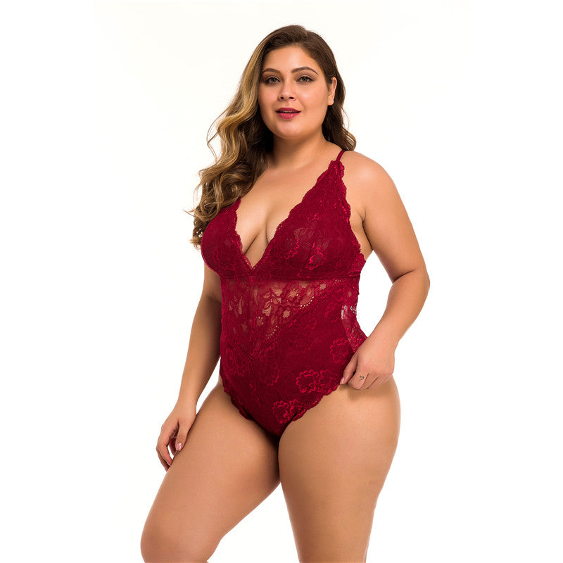 Plus Size Lace Mesh Sexy Lingerie