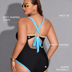 Plus Size Black One-Piece Swimsuit