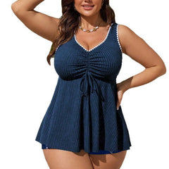 Plus Size High Waist Tankini Swimsuit