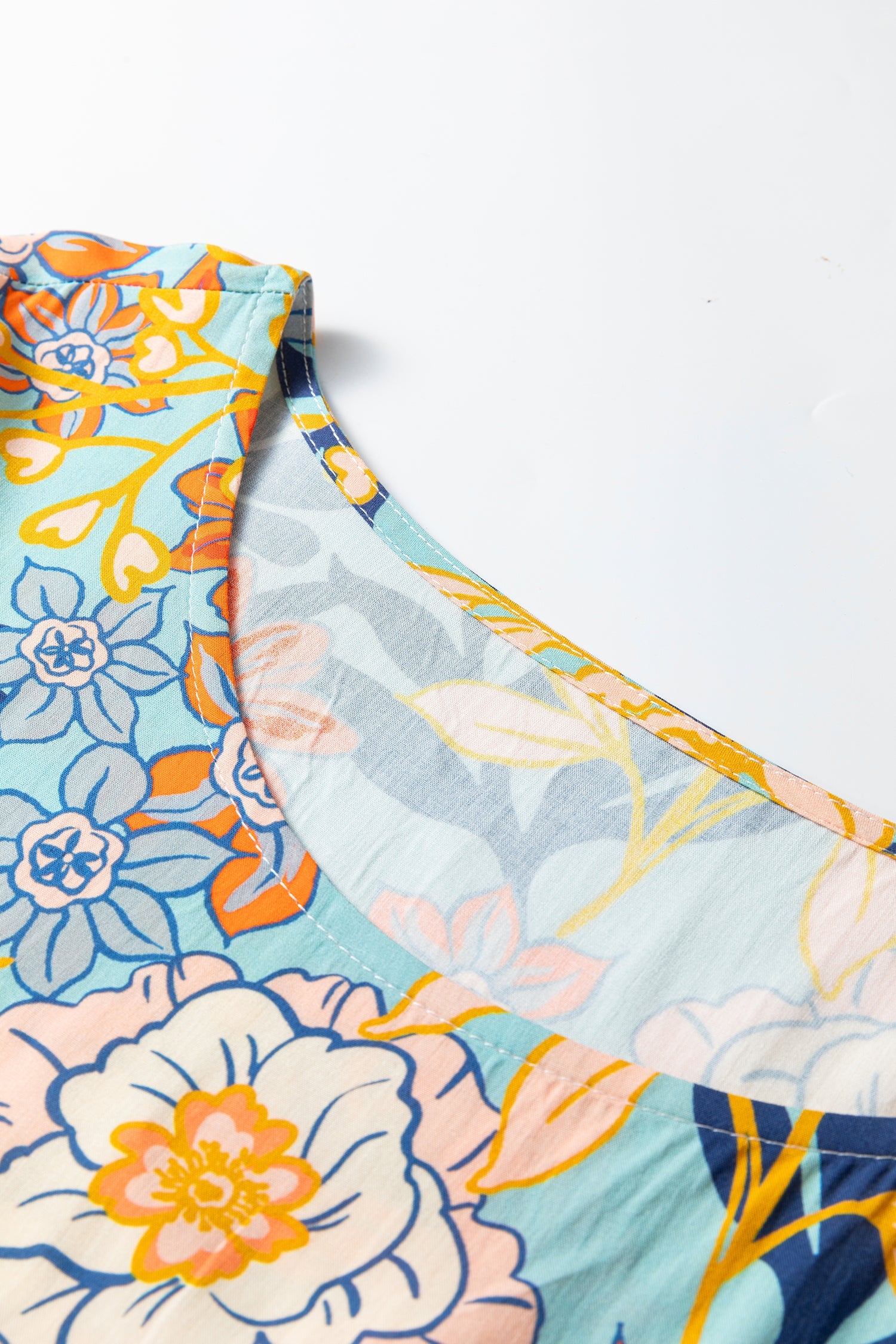 Plus Size Floral Ruffled Mini Dress