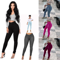 Plus Size High Waist Stretch Skinny Jeans Hip Lifting
