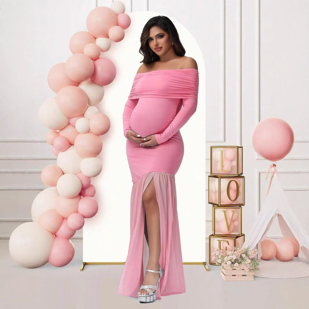 Plus Size Elegant Bodycon Maternity Dress