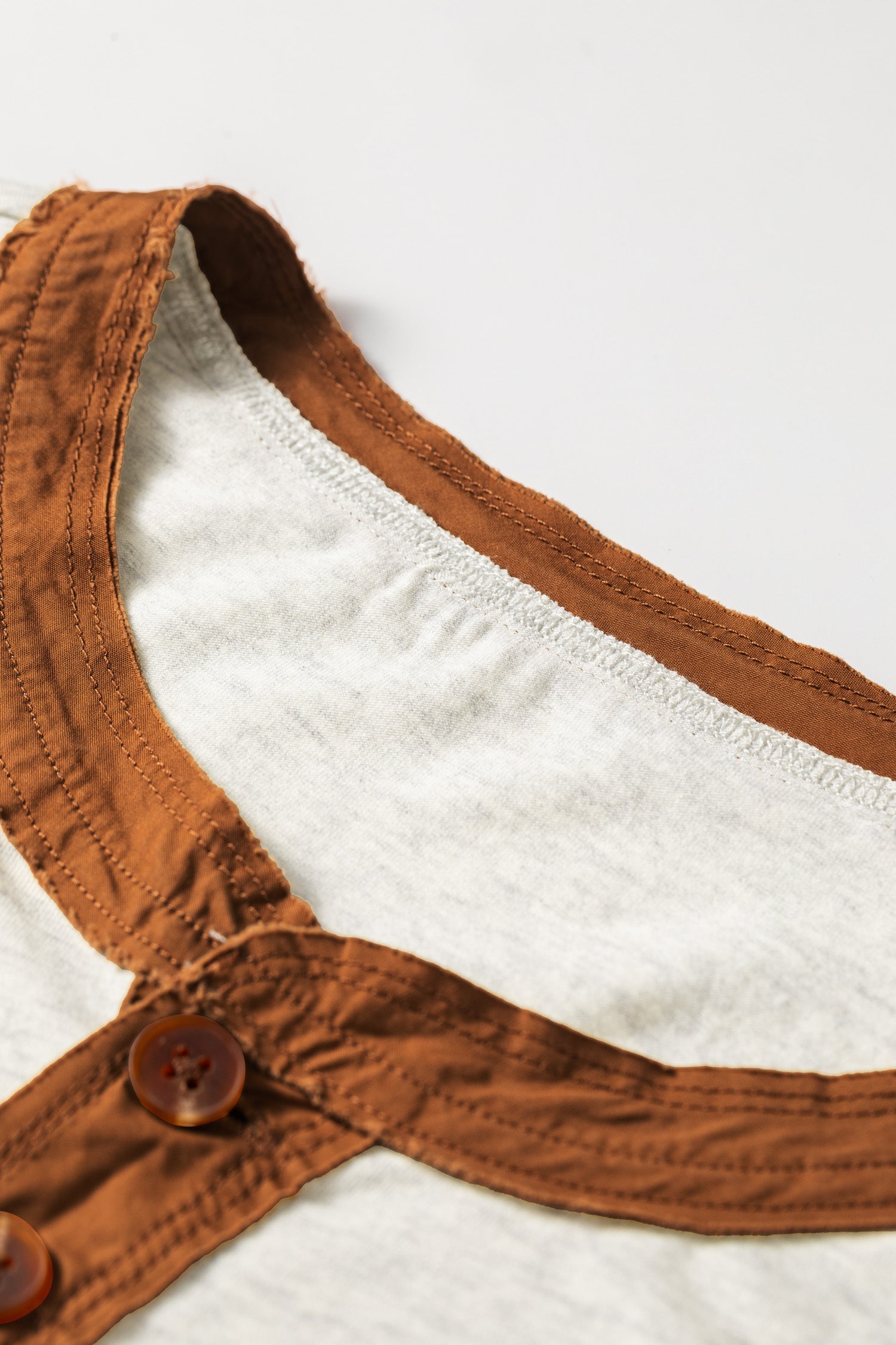 Plus Size Distressed Color Block Henley Tee