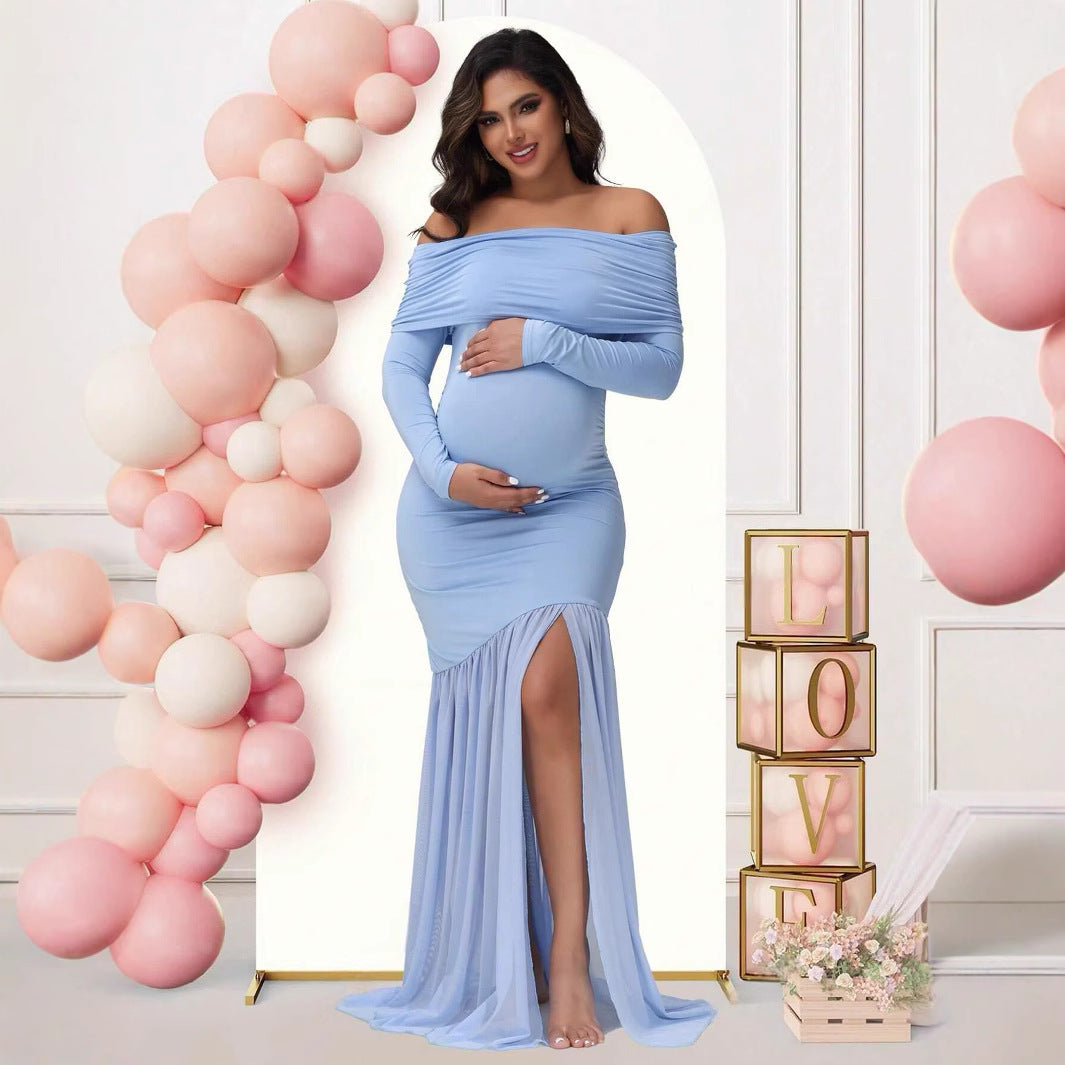 Plus Size Elegant Bodycon Maternity Dress