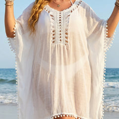 Plus Size Hand-Crocheted Patchwork Bikini Dress