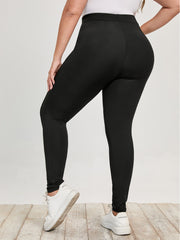 Plus Size Distressed Hole Leggings