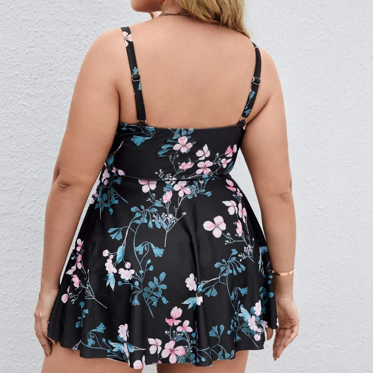 Plus Size Floral Two-Piece Bikini
