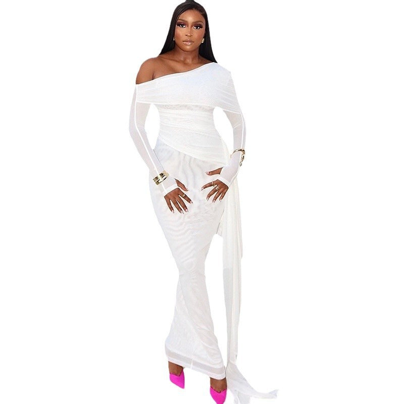 Plus Size Asymmetrical Wrap Sheath Dress