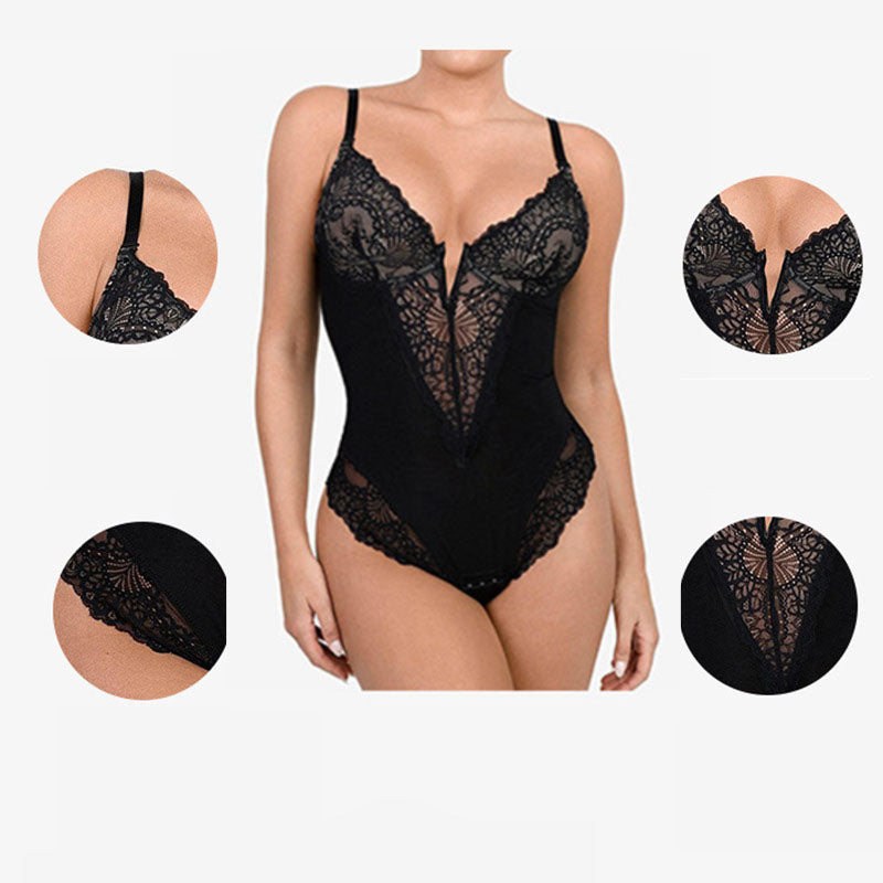 Plus Size Lace Shapewear Bodysuit